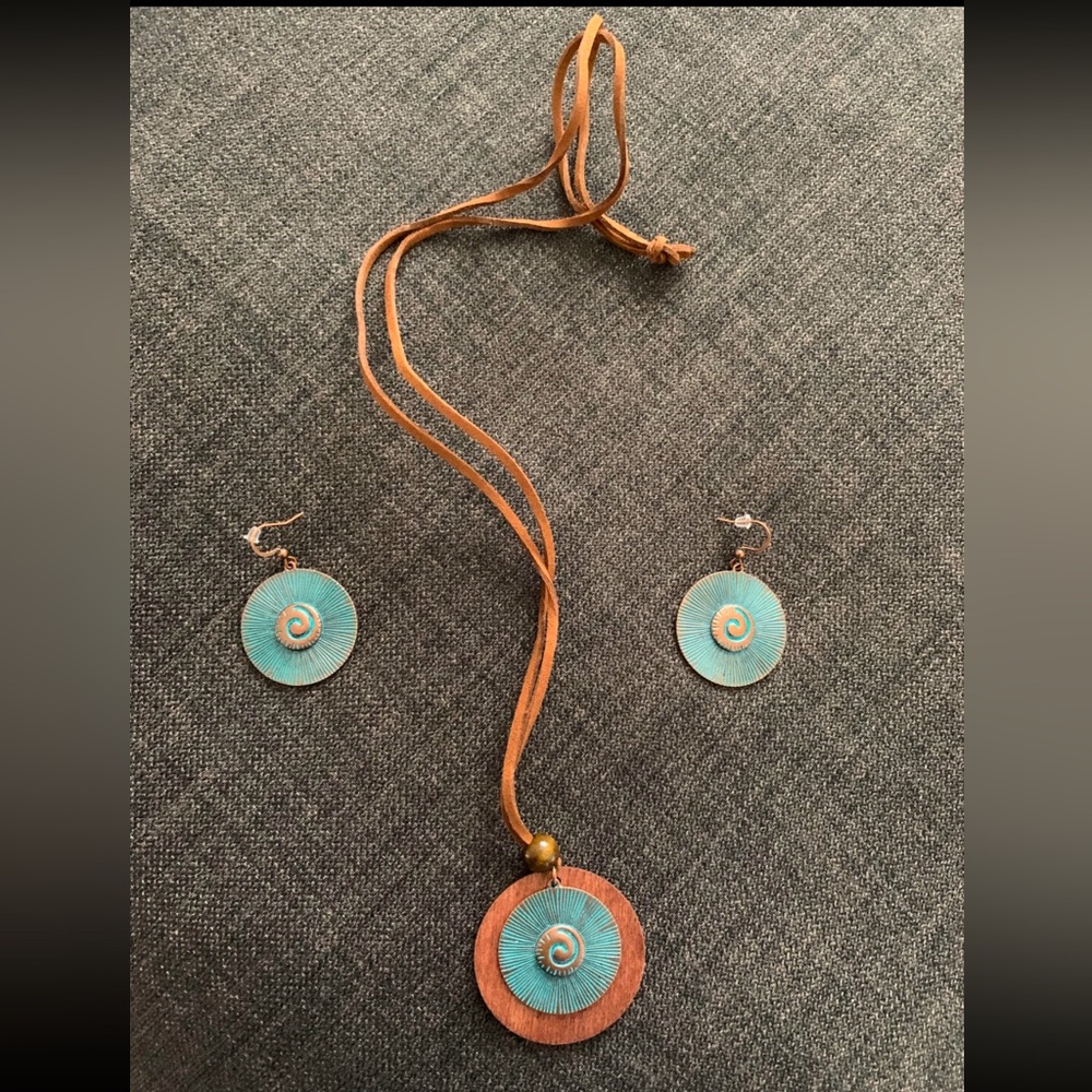 Bohemian Retro necklace and earrings set